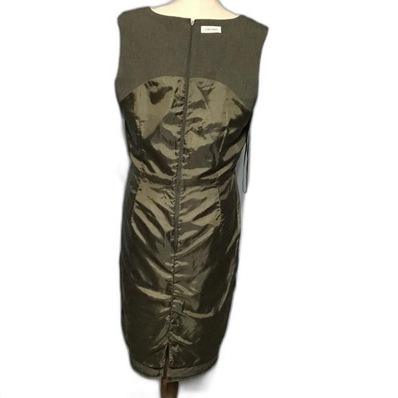 Calvin Klein Gray Sleeveless Midi Dress with Pockets - Picture 6 of 11